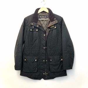 Barbour Waxed Jacket W/ Hood Size 8